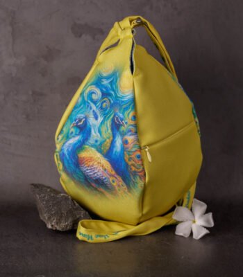 Peacock  Prayer bag, Japa Mala bag/krishna bag/ beads bag/ meditation bag.