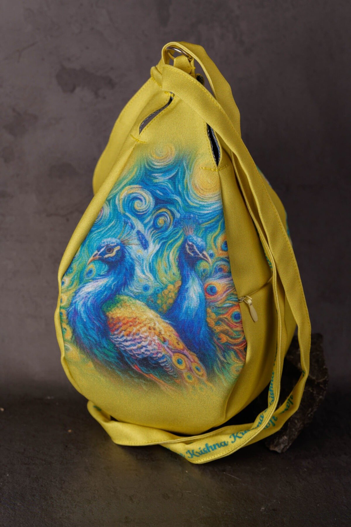 Peacock  Prayer bag, Japa Mala bag/krishna bag/ beads bag/ meditation bag.