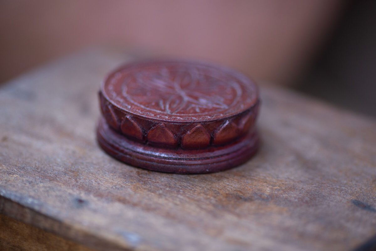 Wooden lotus (one) stand, Asana for Govardhan, Shaligramm, lotus height 3 Inches, diameter 3.3 inches (Copy)