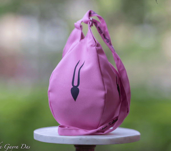Best Pink Japa Bags with Tilak print  for Tulasi Beads ,Krishna bag