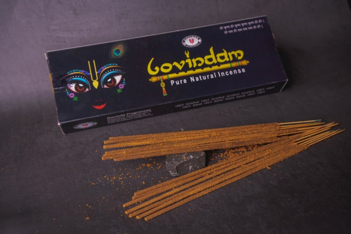 Govindam, Hare Krishna Premium quality Incense is natural, smells of paradise handmade, from pure manure, from protected cows.