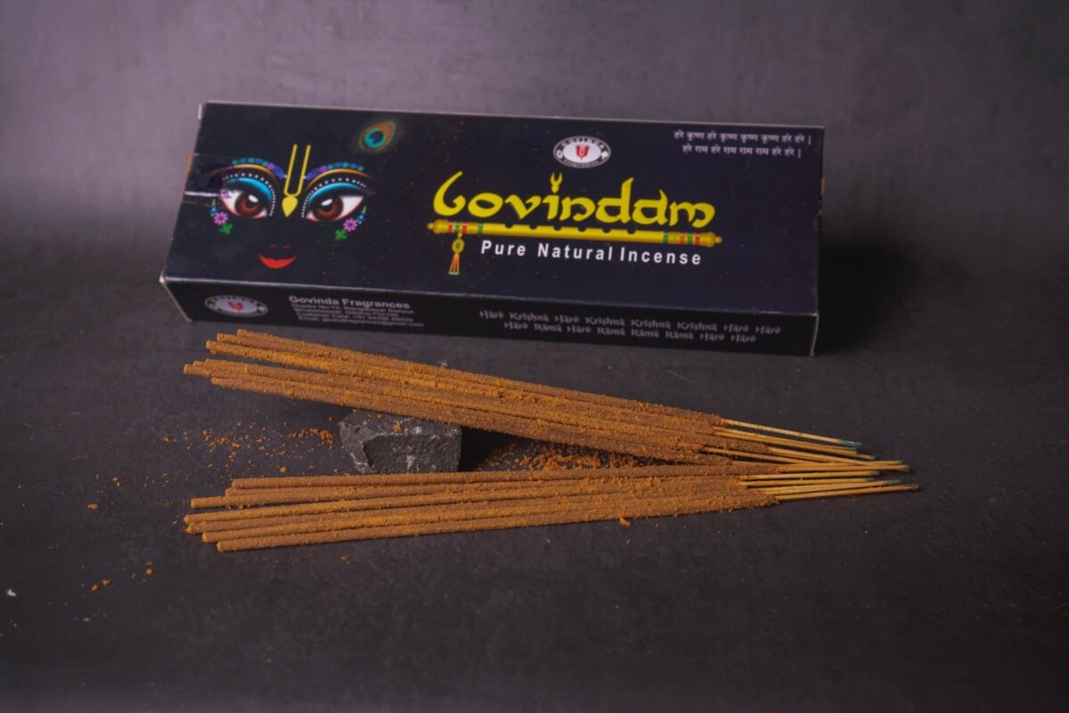 Govindam, Hare Krishna Premium quality Incense is natural, smells of paradise handmade, from pure manure, from protected cows.