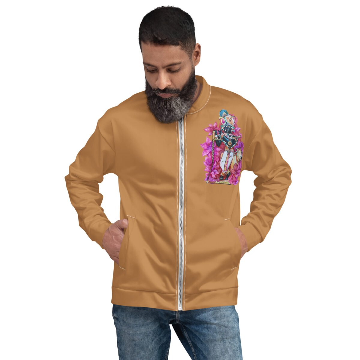 Radha Raman Unisex Bomber Jacket, Krishan Style