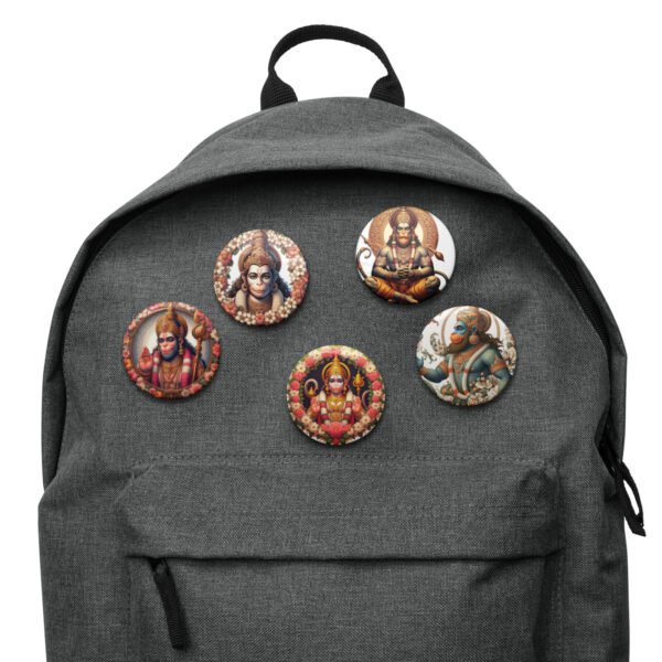 Hanuman Set of pin buttons, Spiritual things, Holy moly