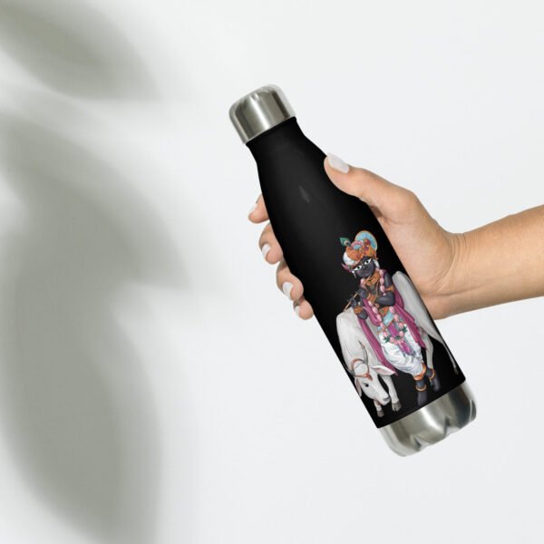 Radha Raman Stainless steel water bottle, Vrindavan style