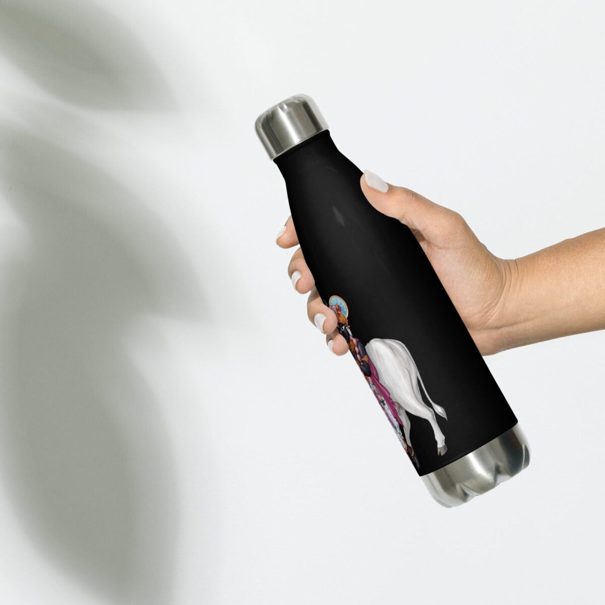 Radha Raman Stainless steel water bottle, Vrindavan style