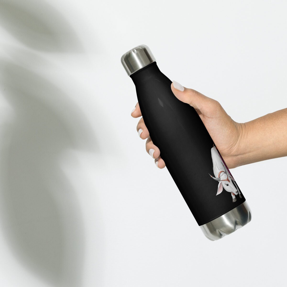 Radha Raman Stainless steel water bottle, Vrindavan style