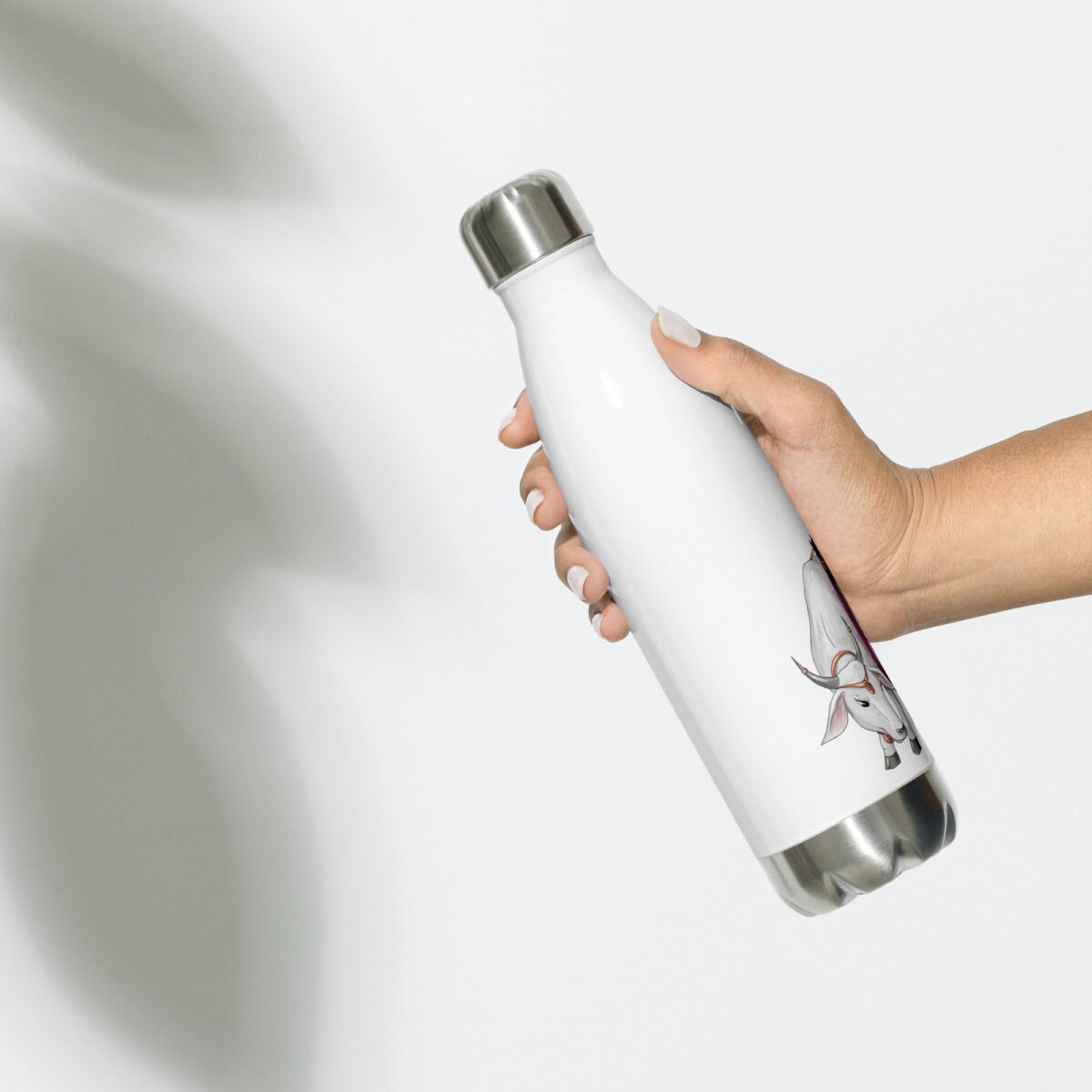 Radha Raman Stainless steel water bottle, Vrindavan style