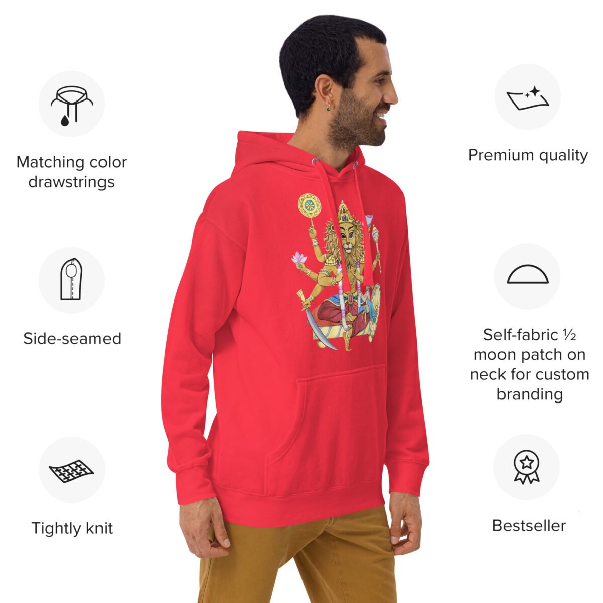 Prahlad Nrisimhadev Unisex Hoodie, Krishna , Lord Narasimhadev