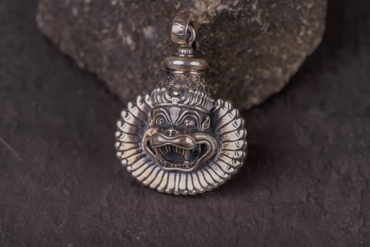 The  Lord  Nrisimadev Pendant silver 92.5 , mayapur Pendant, Narasimhadev idol .