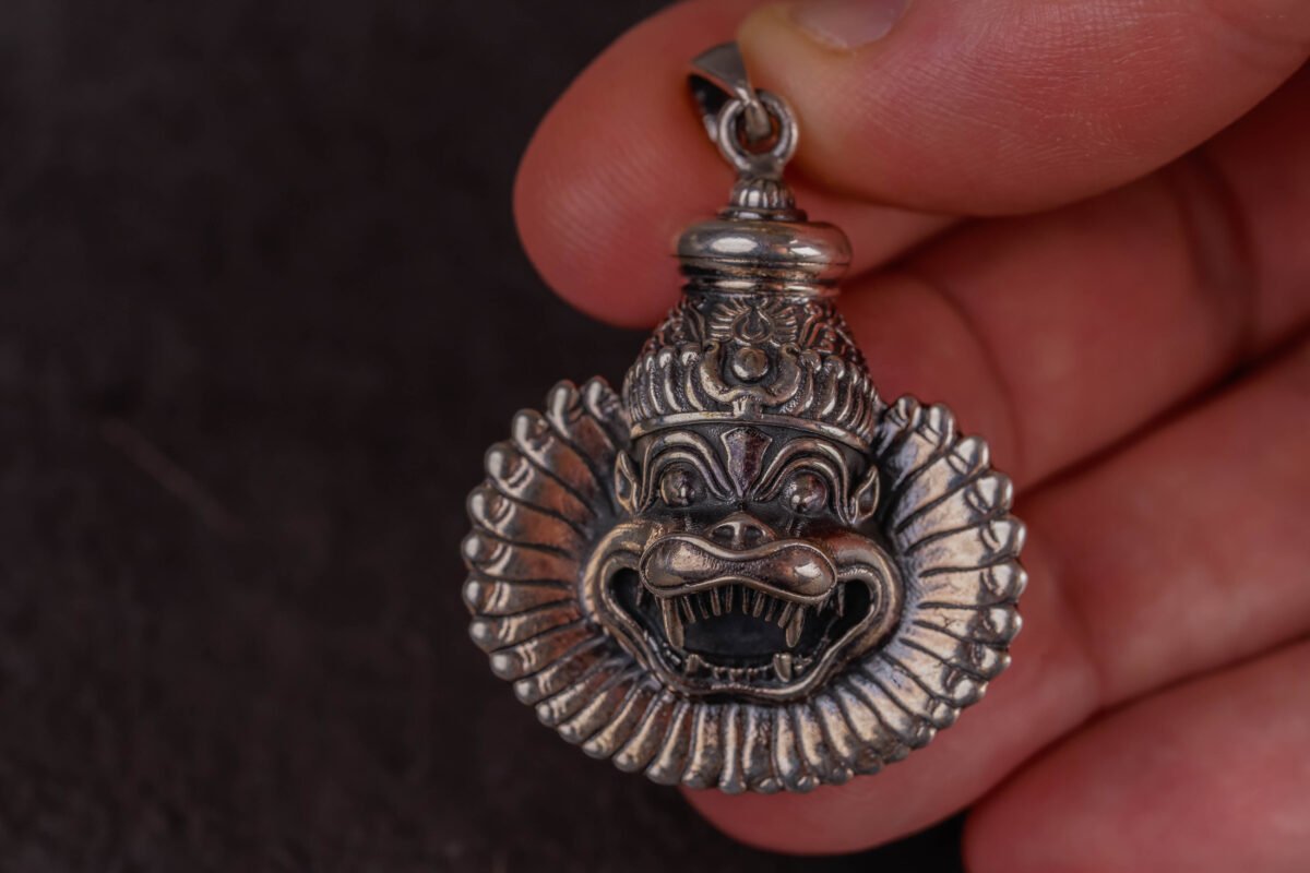 The  Lord  Nrisimadev Pendant silver 92.5 , mayapur Pendant, Narasimhadev idol .