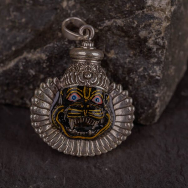 The  Lord  Nrisimadev Pendant silver 92.5 , mayapur Pendant, Narasimhadev idol .