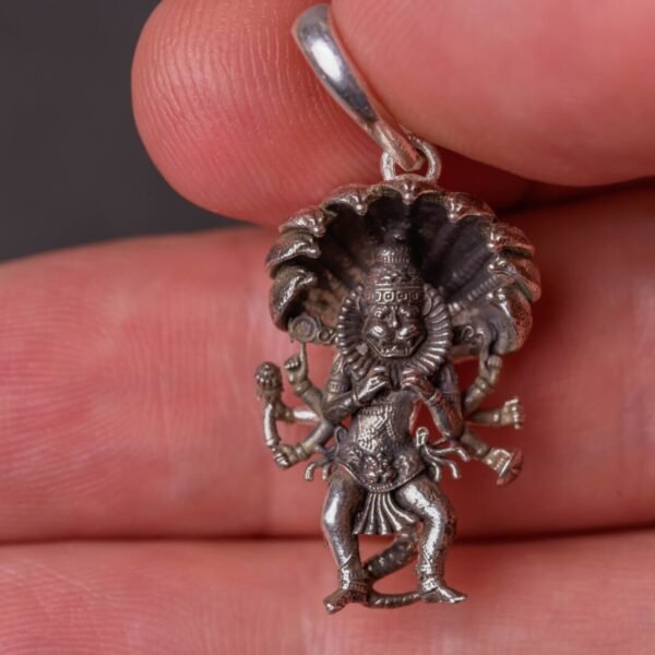 The Lord  Nrisimadev Small Pendant silver 92.5 , mayapur Pendant, Narasimhadev idol .