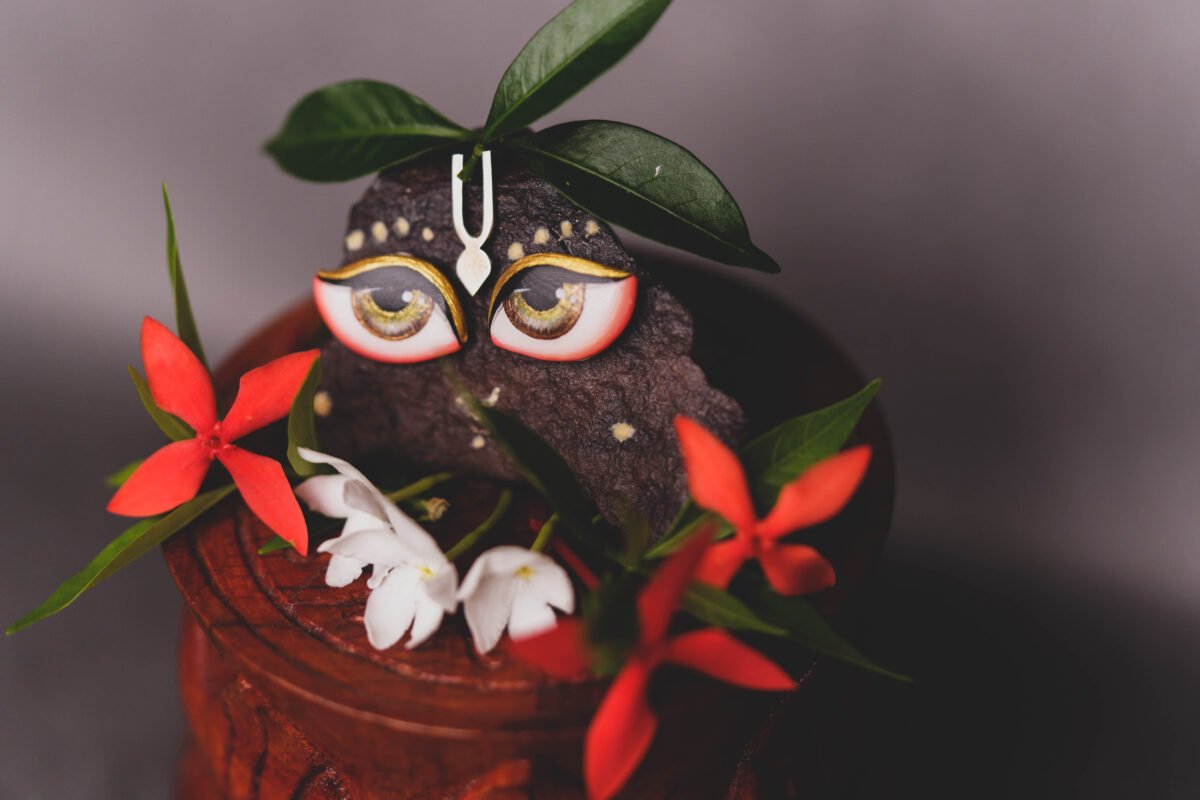 Eyes for Deities (Govardhan or Shaligram) , Krishna Style, Hare Krishna, Giriraj eyes.