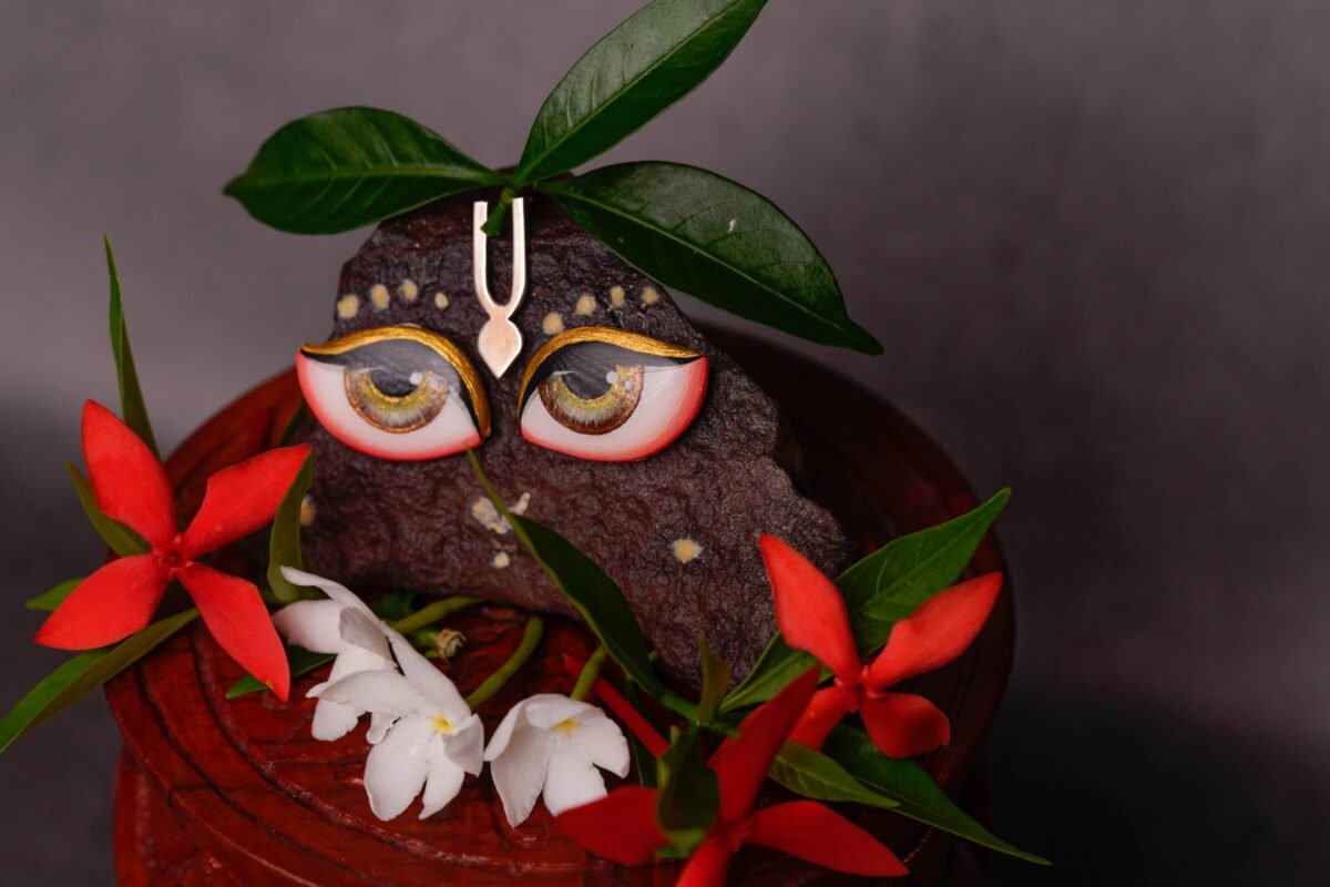 Eyes for Deities (Govardhan or Shaligram) , Krishna Style, Hare Krishna, Giriraj eyes.