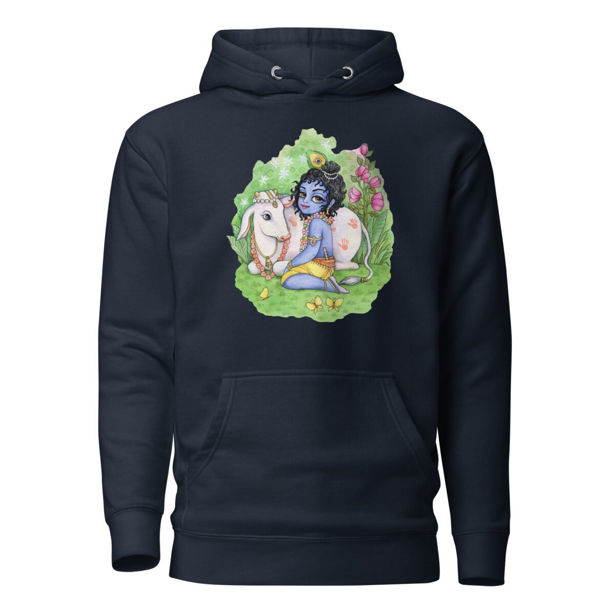 little Krishna Unisex Hoodie, Krishna Style, Hare Krishna, Vrindava, Mayapur