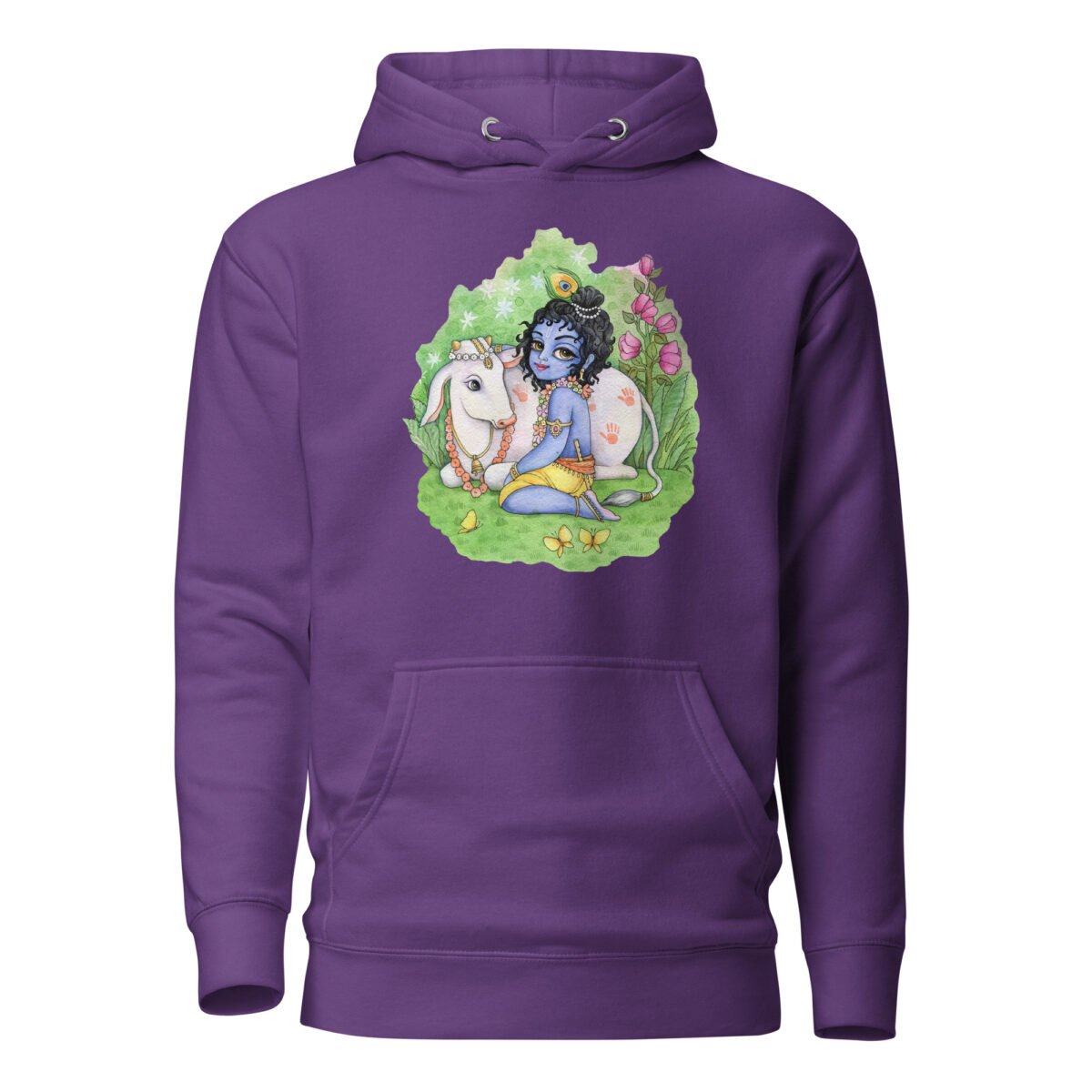 little Krishna Unisex Hoodie, Krishna Style, Hare Krishna, Vrindava, Mayapur