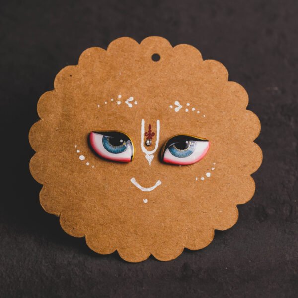 Eyes for Deities (Govardhan or Shaligram) , Krishna Style, Hare Krishna, Giriraj eyes.