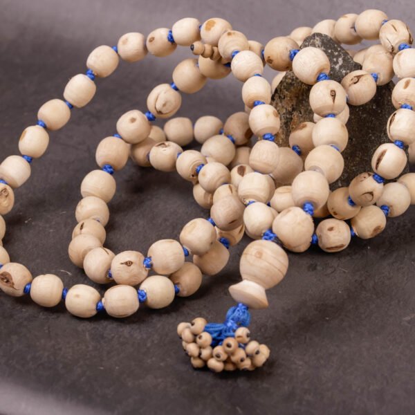 Natural Stylish Japa mala with 108 beads carving Tulasi .Handmade tulsi Japa-hare krishna mala