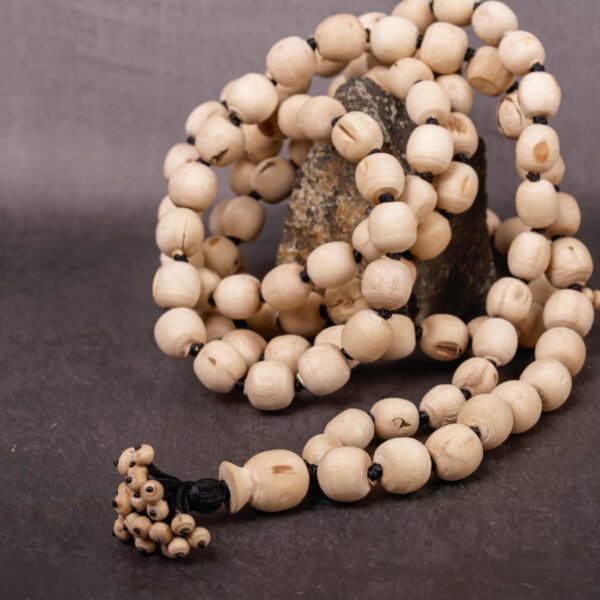 Natural Stylish Japa mala with 108 beads carving Tulasi .Handmade tulsi Japa-hare krishna mala