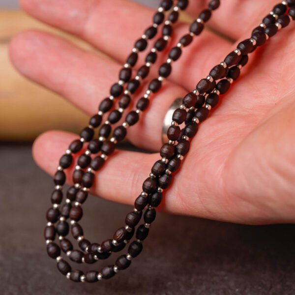 Tulasi mala 3 rounds .Handmade tulsi kanthimala-hare krishna mala.