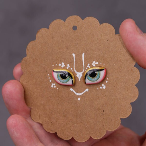 Eyes for Deities (Govardhan or Shaligram) , Krishna Style, Hare Krishna, Giriraj eyes.