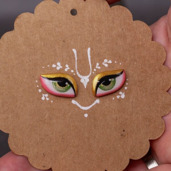 Eyes for Deities (Govardhan or Shaligram) , Krishna Style, Hare Krishna, Giriraj eyes.