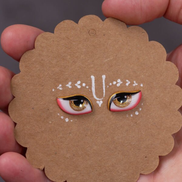 Eyes for Deities (Govardhan or Shaligram) , Krishna Style, Hare Krishna, Giriraj eyes.