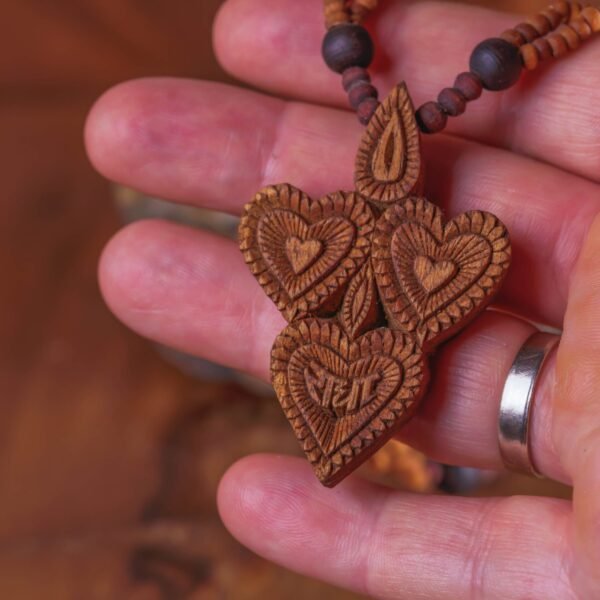 Triloka Pure Tulasi mala 3 rounds .Handmade tulsi kanthimala-Hare krishna mala.