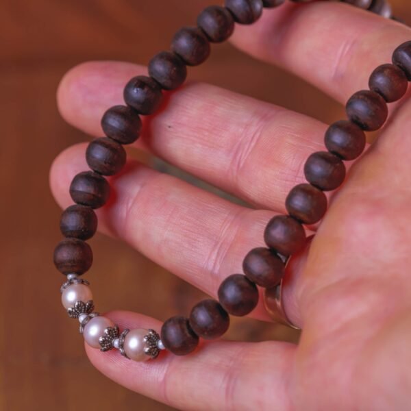 Bhakti Devi Pure Tulasi mala 1 rounds .Handmade tulsi kanthimala-Hare krishna mala.
