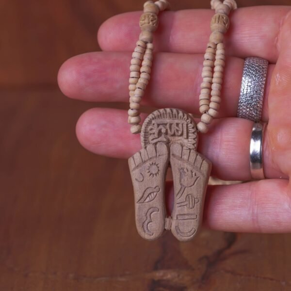 Sri Radhe Lotus Feet Tulasi mala 2 rounds .Handmade tulsi kanthimala-Hare krishna mala.