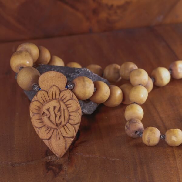 Wooden mala 1 rounds .Handmade kanthimala-Hare krishna mala.