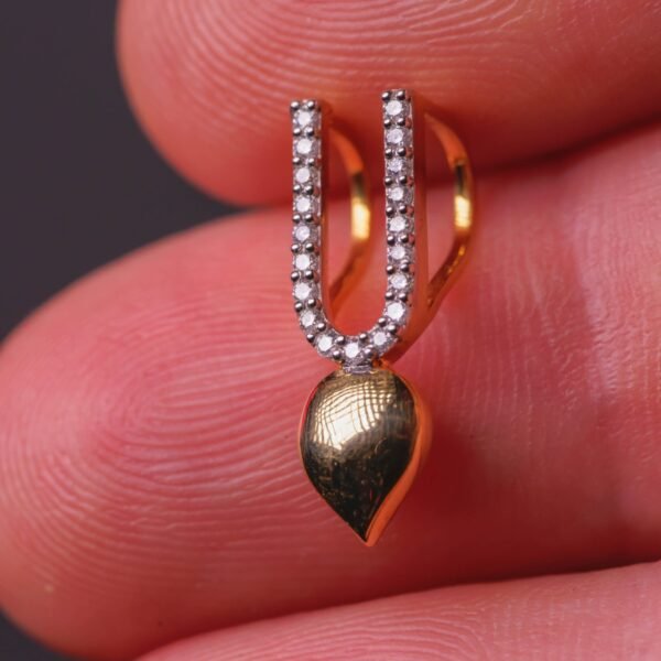 Yellow Gold Tilak  Pendant  from Mayapur, Radhe Style, Hare Krishna 10 karat