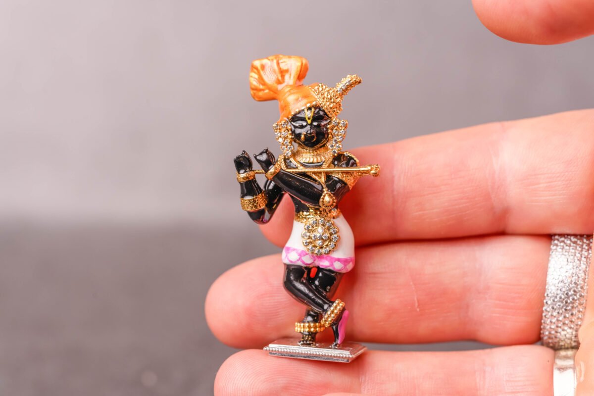 Radha Raman silver murti made of pure silver for puja and home temple