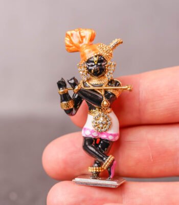 Radha Raman silver murti made of pure silver for puja and home temple