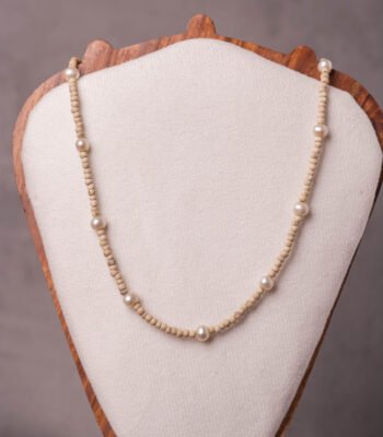 Tulasi Japa Mala with Pearls and Silver for Meditation