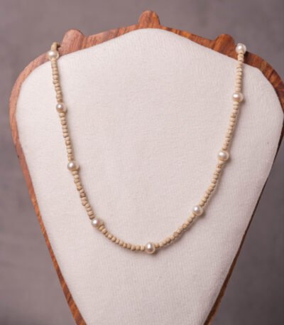 Tulasi Japa Mala with Pearls and Silver for Meditation