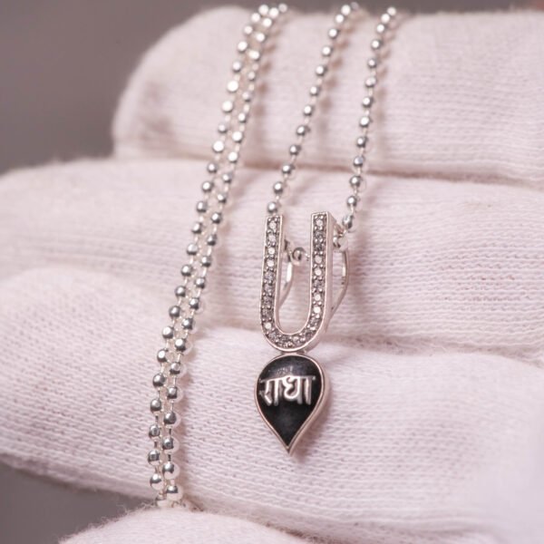 Silver Chain with Tilak Pendant