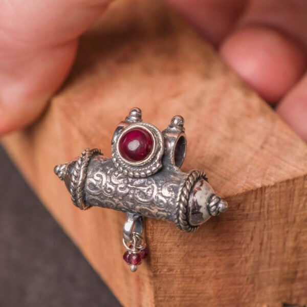 Sterling Silver Nrisimhadev Kavacha Pendant: Divine Protection Amulet