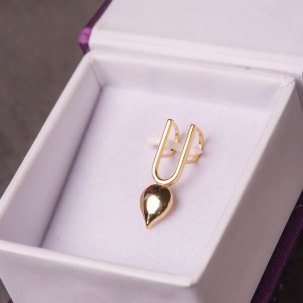 Gold Plated Sterling Silver Tilak Pendant: Handmade Hare Krishna Necklace