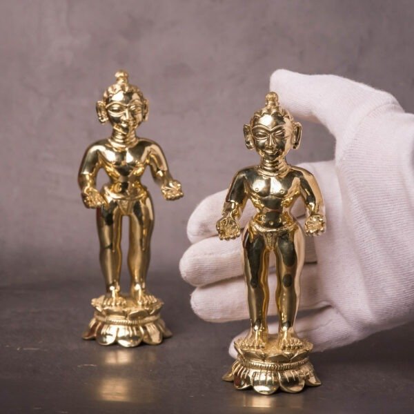 Gaura Nitai Deities 6 Inch – Panchaloha Brass Finish Idols