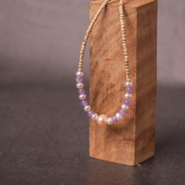 Pure Tulasi mala 1 round with Original pearl -Handmade tulsi kanthimala Hare Krishna mala.