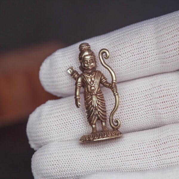 Brass Lord Ram Mini Idol • 1.5 Inch