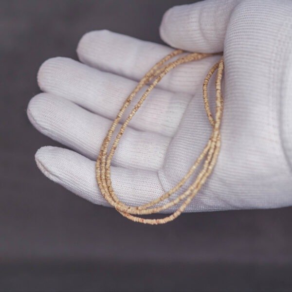 Pure Tulasi mala 3-round very small size -Handmade Tulsi kanthimala Hare Krishna mala.