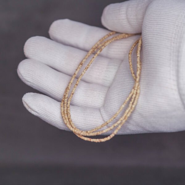 Pure Tulasi mala 3-round very small size -Handmade Tulsi kanthimala Hare Krishna mala.