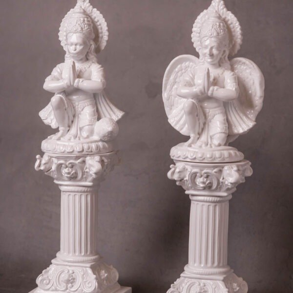Garuda and Hanuman Statues 10.5 Inch with stands Devotional Pair