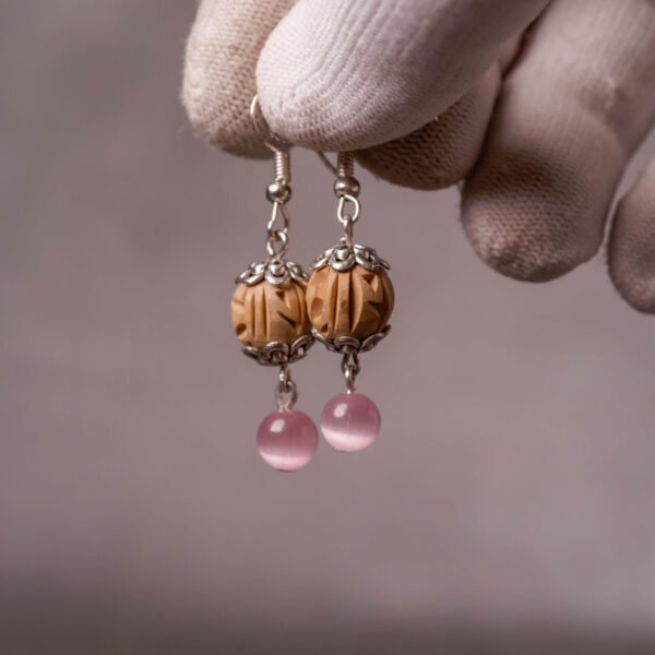 Tulasi Earrings: Sacred Hare Krishna Jewelry (not silver )