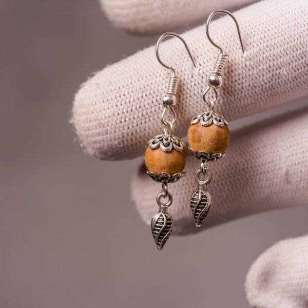Tulasi Earrings: Sacred Hare Krishna Jewelry (not silver )