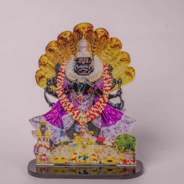 Narasimha Temple Plastic Stand – 4x3 Inch Hindu Altar Decor