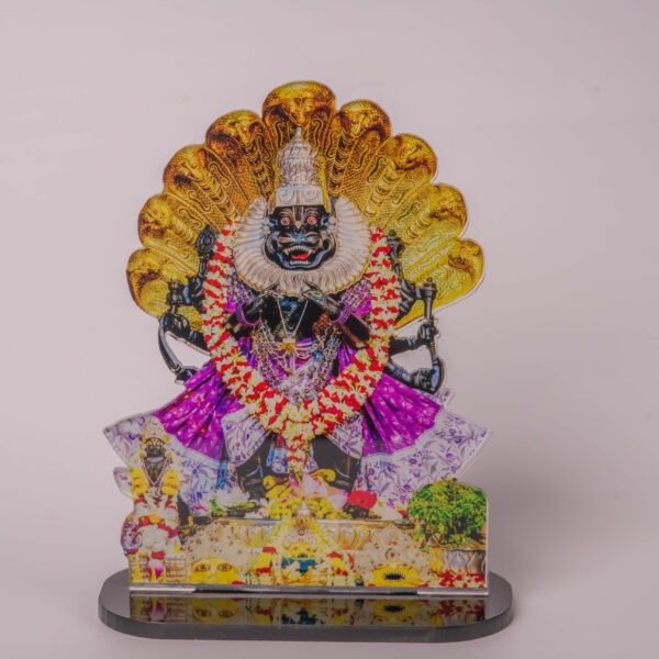 Narasimha Temple Plastic Stand – 4x3 Inch Hindu Altar Decor